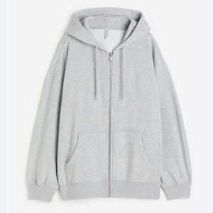 Gray Zip-Up Hoodie by DIVIDED a label of H+M